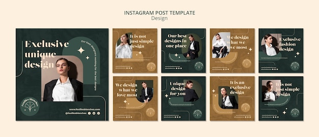 PSD gratuito plantilla de publicación de instagram de diseño de moda