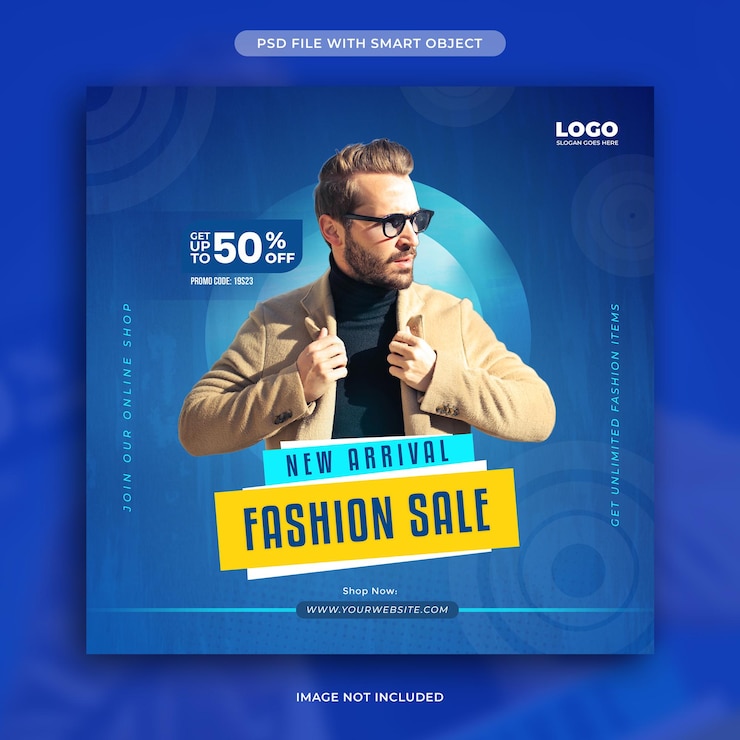 PSD gratuito plantilla de publicación de instagram de redes sociales de venta de moda