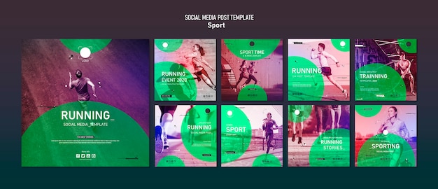 plantilla de publicación de medios sociales deportivos