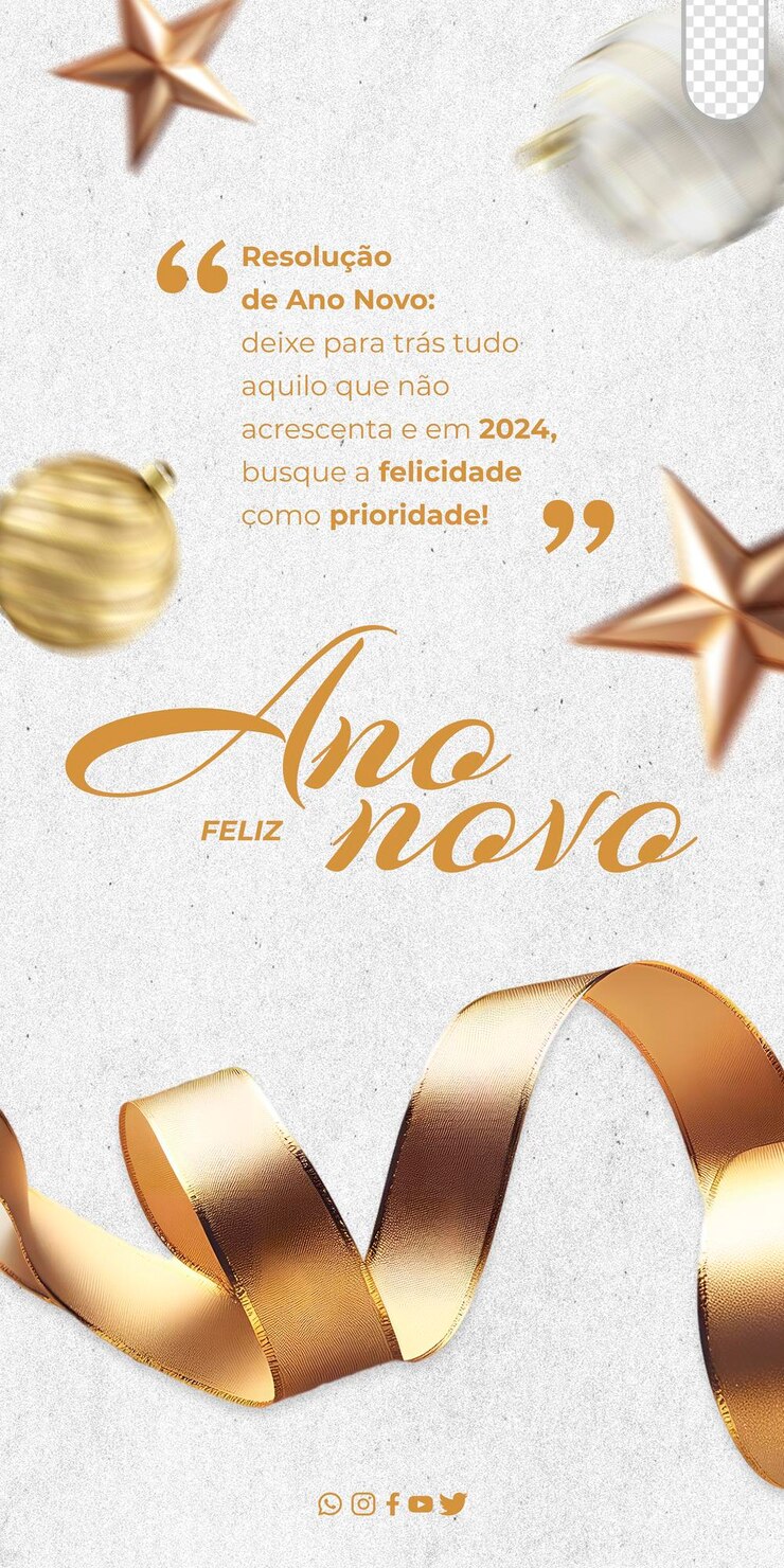 PSD gratuito plantilla de publicación de psd redes sociales feliz celebración del año nuevo feliz ano novo en brasil