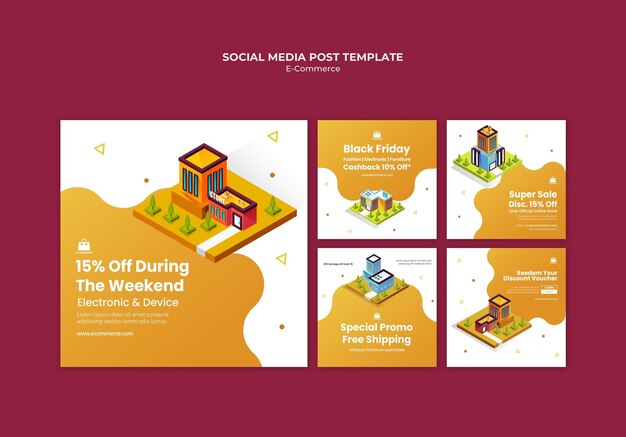 Plantilla de publicación de redes sociales de comercio electrónico