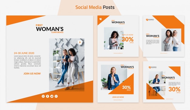 Plantilla para publicación de redes sociales empresariales