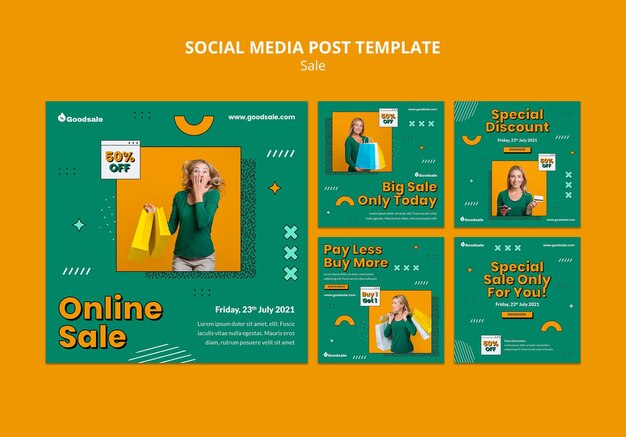 Plantilla de publicación de redes sociales de venta en línea