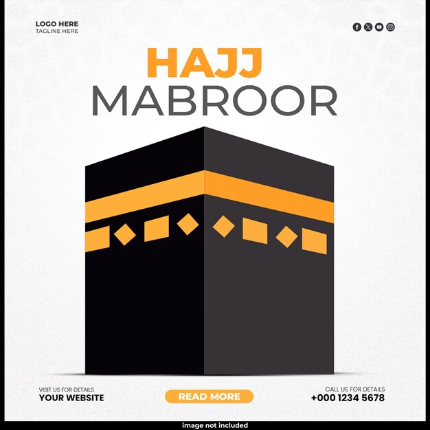 plantilla de publicaciones de Hajj en Instagram
