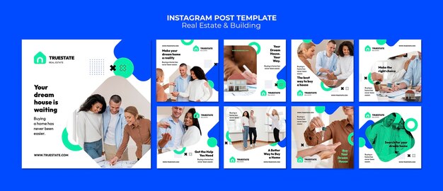 Plantilla de publicaciones de instagram de bienes raíces