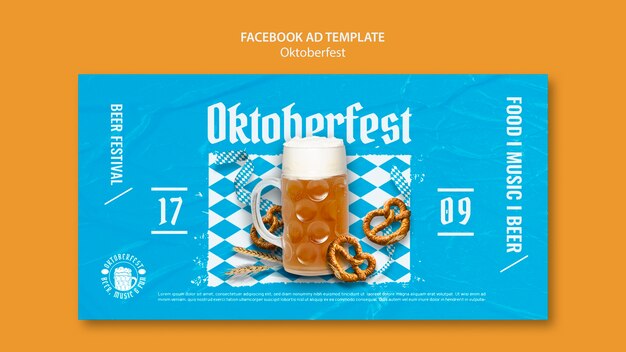 Plantilla realista de oktoberfest