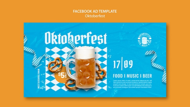 PSD gratuito plantilla realista de oktoberfest