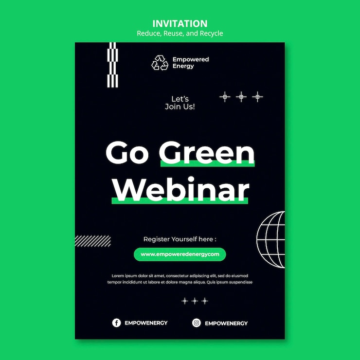 PSD gratuito plantilla de reciclaje de diseño plano