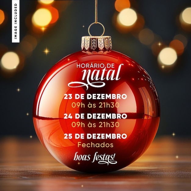 PSD gratuito plantilla de redes sociales para el horario especial de navidad