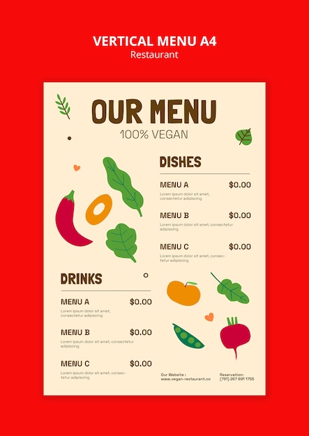plantilla de restaurante de comida deliciosa