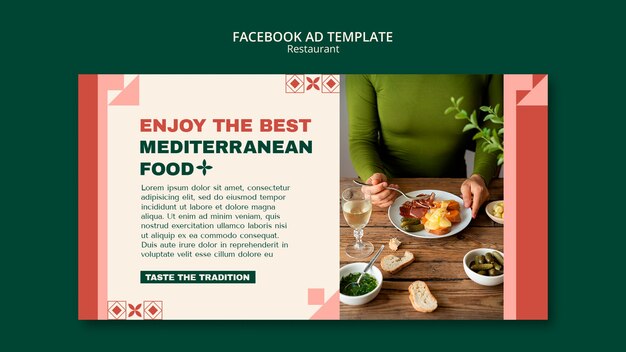 Plantilla de restaurante de diseño plano
