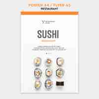 PSD gratuito plantilla de restaurante de sushi