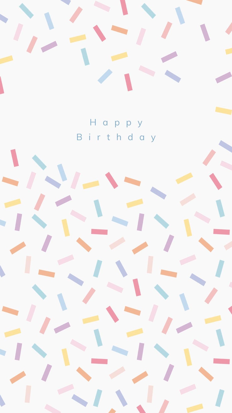 PSD gratuito plantilla de saludo de cumpleaños en línea psd con fondo de espolvorear confeti