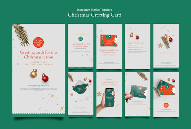 PSD gratuito plantilla de saludos navideños de diseño plano