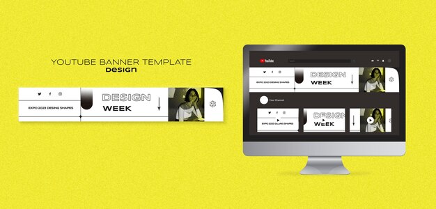 Plantilla de semana de diseño minimalista