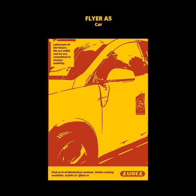 plantilla de servicio de alquiler de automóviles