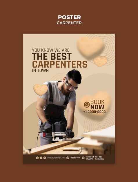 plantilla de servicio de carpintería