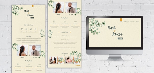 Plantilla de sitio web de bodas