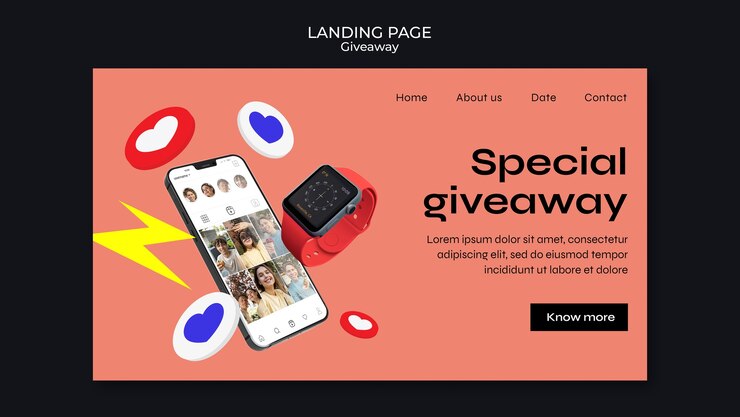 PSD gratuito plantilla de sorteo de redes sociales