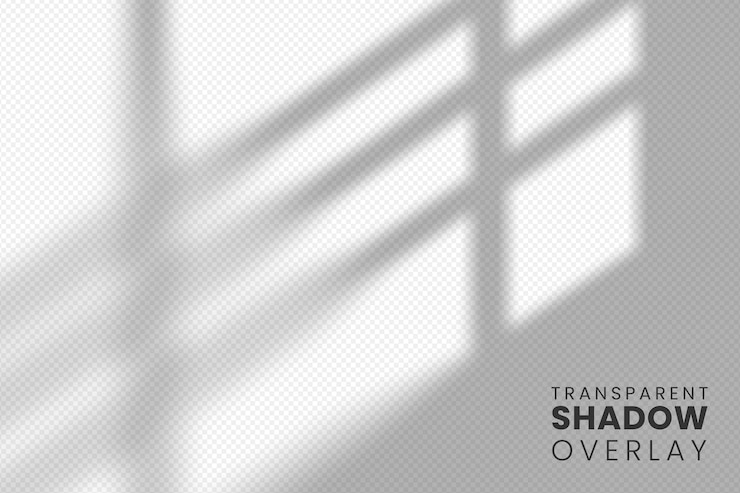 plantilla de superposición de sombra de ventana transparente