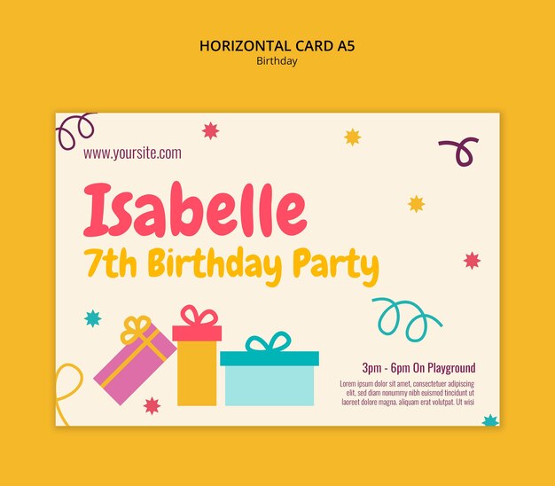 plantilla de tarjeta de felicitación de cumpleaños
