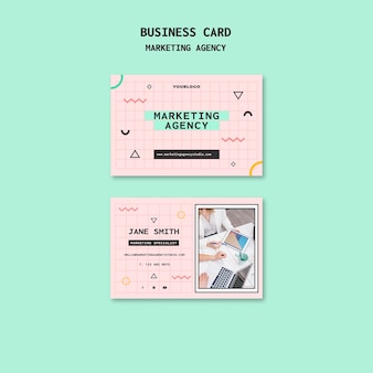 Plantilla de tarjeta de visita de agencia de marketing en redes sociales