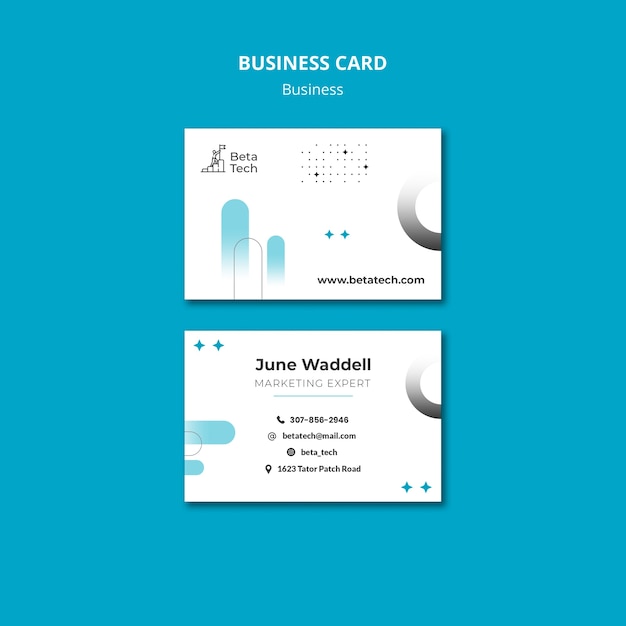 PSD gratuito plantilla de tarjeta de visita de concepto de negocio