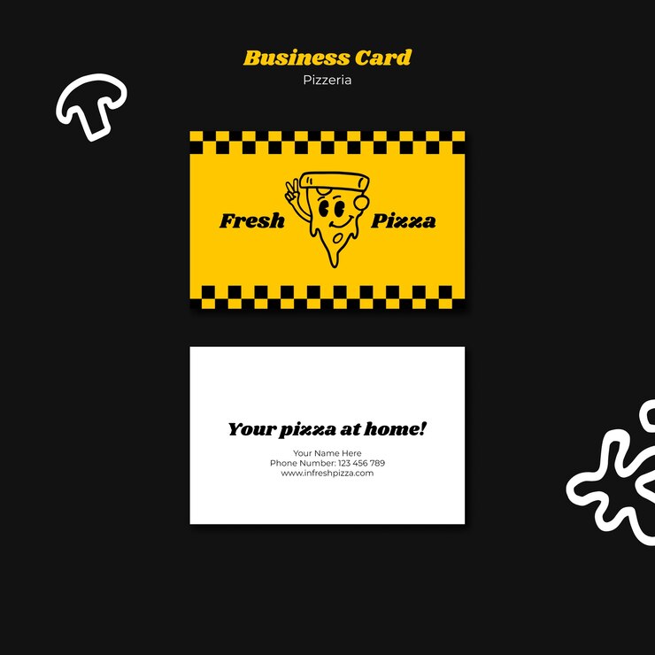 PSD gratuito plantilla de tarjeta de visita de una deliciosa pizzería