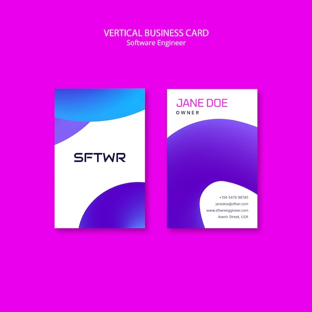 plantilla de tarjeta de visita de ingeniero de software