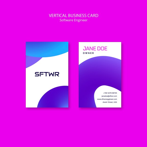 plantilla de tarjeta de visita de ingeniero de software