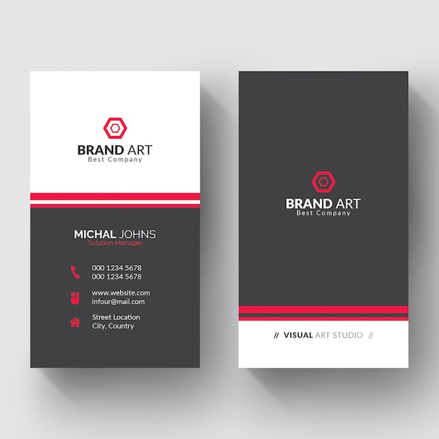 Plantilla de tarjeta de visita minimalista elegante