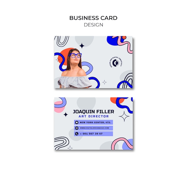 PSD gratuito plantilla de tarjeta de visita de negocio de diseño