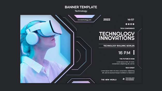 Plantilla de tecnología de diseño plano