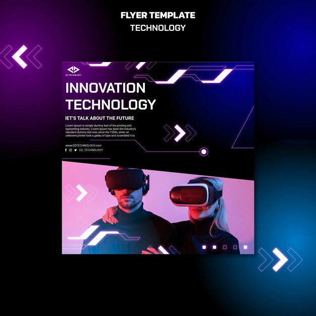 plantilla de tecnología de gradiente