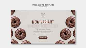 PSD gratuito plantilla de tienda de donas de diseño plano