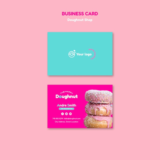 PSD gratuito plantilla de tienda de donas de diseño plano