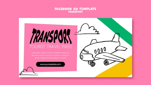 Plantilla de transporte de diseño plano