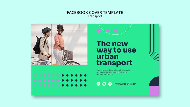 PSD gratuito plantilla de transporte de diseño plano