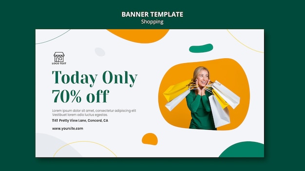 PSD gratuito plantilla de venta de compras de banner