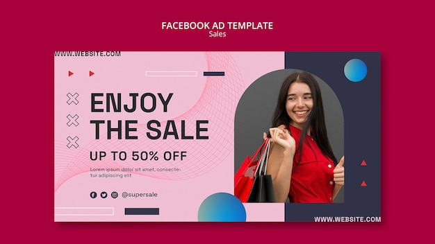 Plantilla de venta de diseño plano