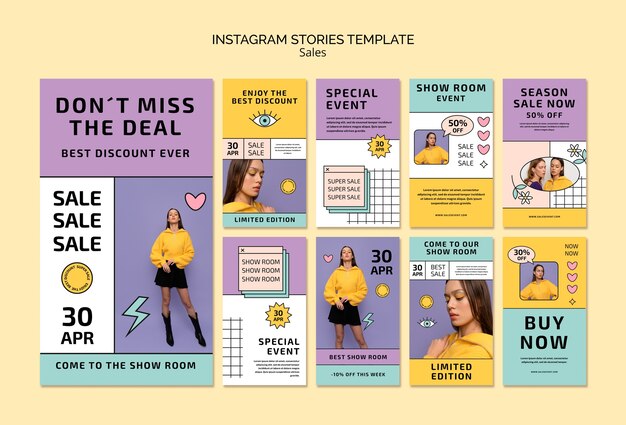 Plantilla de venta de diseño plano