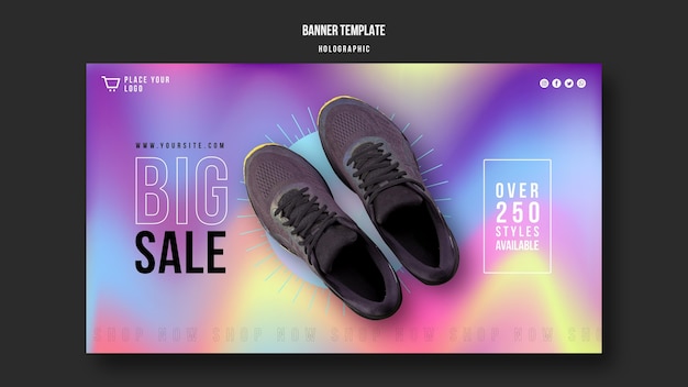 PSD gratuito plantilla de venta de zapatillas de banner