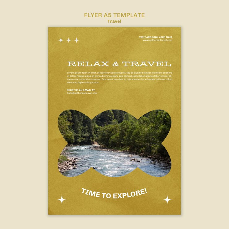 PSD gratuito plantilla de viaje de diseño plano mínimo