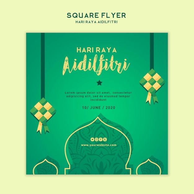 Plantilla de volante de aidilfitri