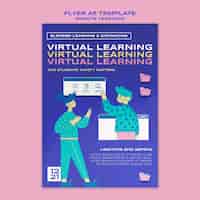 PSD gratuito plantilla de volante de aprendizaje virtual