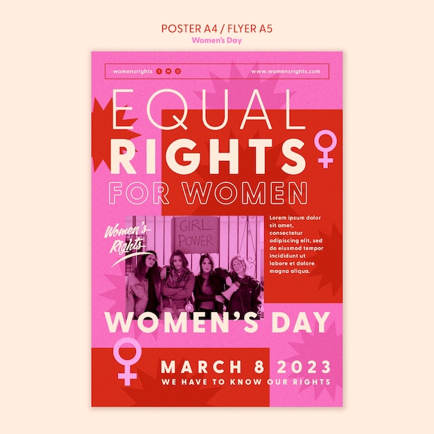 Plantilla de volante de celebración del día de la mujer