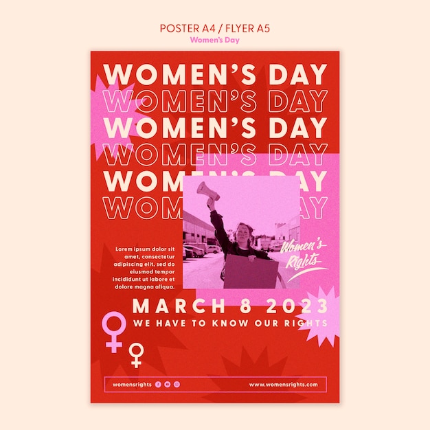 PSD gratuito plantilla de volante de celebración del día de la mujer