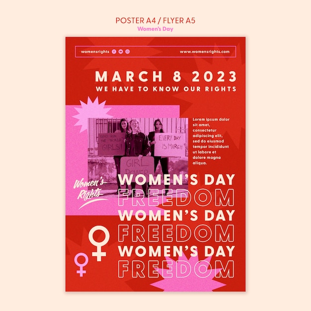 Plantilla de volante de celebración del día de la mujer