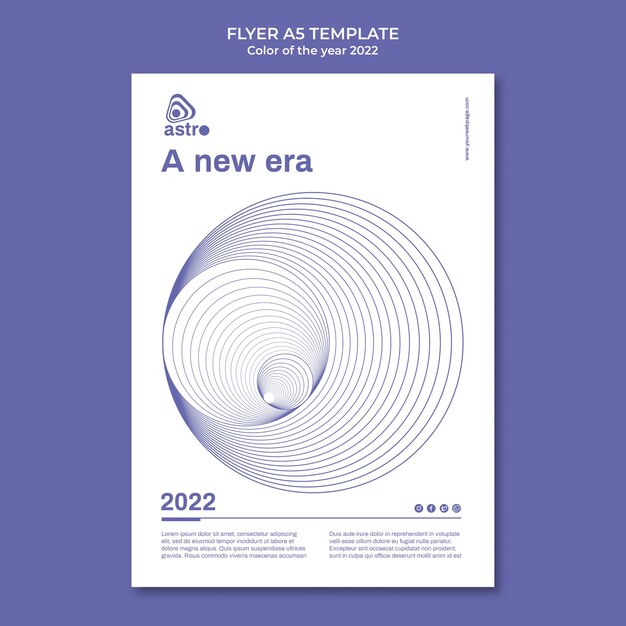 Plantilla de volante color del año 2022