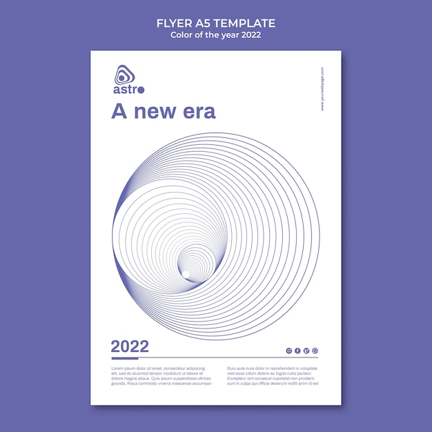 Plantilla de volante color del año 2022